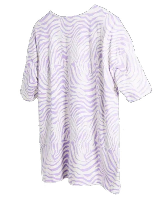 ASOS Tops - Cotton Lavender Zebra Print Oversized Dress Tee